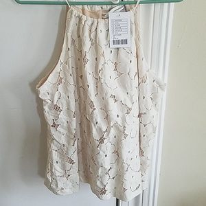 Super cute, ivory, lace summer top